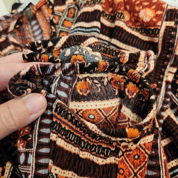 AMERICAN EAGLE OUTFITTERS Boho Cold Shoulder Mini Dress Gauze Womens Medium M - Picture 8 of 12